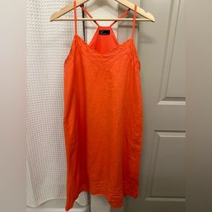 GAP Orange-y Coral Fully Lined Midi Sundress with POCKETS